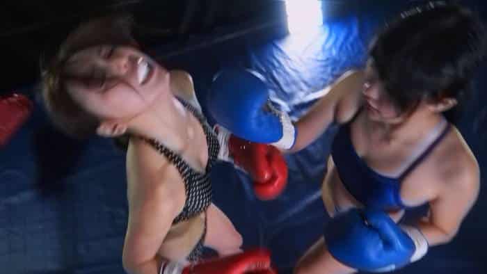 仁美まどかと水城りのが女子ボクシングで殴り合う